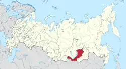 Map showing Buryatia in Russia