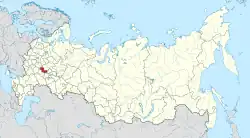 Map showing Mordovia in Russia