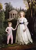 ماري تيريز مع شقيقها لويس شارل