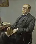 صورة شخصيّة مرسُومة (بورتريه) للدكتور فيلهلم بوده عام 1904 بِريشة الفنان ماكس ليبرمان