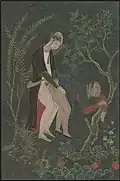 منمنمة فارسية من الدولة الصفوية من عام 1720، تصور رجلين يمارسان الجنس الشرجي. معهد كينزي، بلومنغتون.