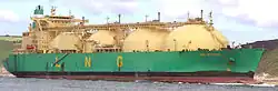 الناقلة LNG Rivers ببرست.