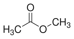 Skeletal formula of methyl acetate