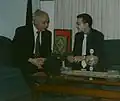 مع محمد بسيوني سفير مصر السابق في تل أبيب في يوليو من عام 2000