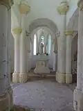 الجزء الداخلي من الكنيسة التذكارية في مونت سانت بيرتولد.