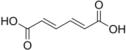 Skeletal formula of trans,trans-muconic acid