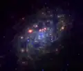 صورة للأشعة تحت الحمراء لـن NGC&nbsp;2403 لقطها مقراب سبيتزر الفضائي