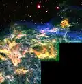 جزء من سديم انبعاث NGC 6888 ؛ صورة من تلسكوب هابل الفضائي