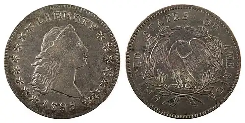 1795 دولار الشعر المتدفق