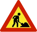 Norway road works sign.