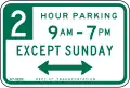 Parking with time restrictions, New York City