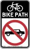 Bike path, no automobiles, New York City