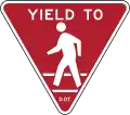 Yield to pedestrians, New York City