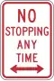 No stopping any time, New York State