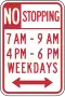 No stopping with time restrictions, New York State