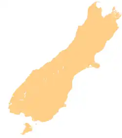 البهائية في نيوزيلندا على خريطة South Island