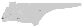 صورة لخريطة محافظة ثار والمحافظات الأخرى في منطقة نجران