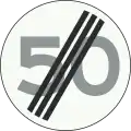 A2: End of speed limit