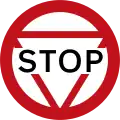 B7: Stop: Give priority to traffic on the main road ahead