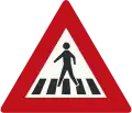Netherlands pedestrian crossing sign.
