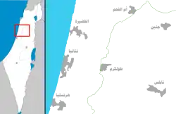موقع العملية على خريطة Israel