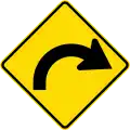 New Zealand curve sign