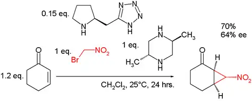 Asymmetric nitrocyclopropanation Hansen 2006