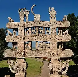 Satavahana gateway at Sanchi, 1st century CE