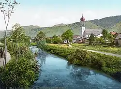 البلدة ونهر عامر عام 1900