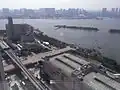 Odaiba Seaside Park ينظر من فوق (4 يوليو 2008)