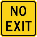 Canada: No Exit sign.