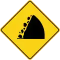 Canada "falling rocks" sign.