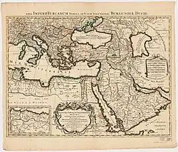 خريطة عام 1696 لرسام الخرائط ألكسندر جاليوت.