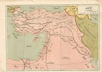 خط السكك الحديدية العثمانية عشية الحرب العالمية الأولى