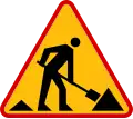 Poland construction sign.