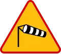 Poland side winds sign.