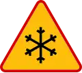 Poland icy or snow covered roads.