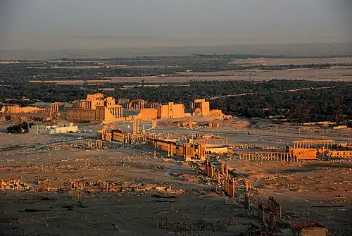 عمد تدمر الكبير في سوريا.