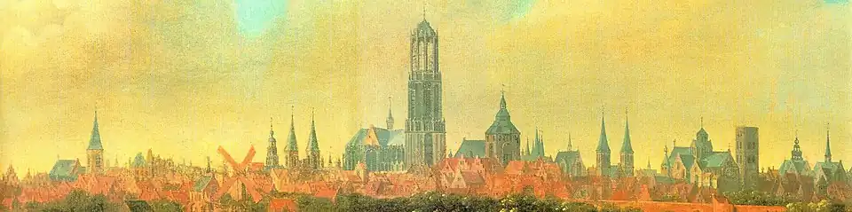 Panorama of Utrecht by Joost Cornelisz. Droochsloot, ca. 1630 (Centraal Museum, Utrecht)