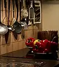 Red bell pepper as decoration