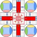 لوح لعبة البارتشيزي (Parcheesi)