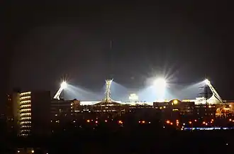 ملعب بارك ستاد ليمبورغ تحت الأضواء الكاشفة في مارس 2010