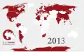 خريطة الدول العالمية المشاركة لعام 2013.