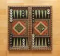 Backgammon (Nard) board made in Khatam technique.