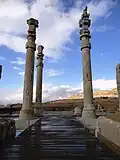 الأعمدة الفارسية في برسيبوليس، إيران