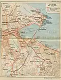 خريطة تونس وضواحيها عام 1937.