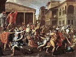 نيكولا بوسين ، اغتصاب نساء سابين&nbsp;&nbsp;[لغات أخرى]‏ ، 1637-1638 ، اللوفر ، باريس
