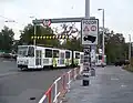 Tall vehicle tram wire shock risk (Czech).