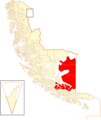 Location in the Magallanes Region