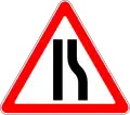 Road narrow on right side